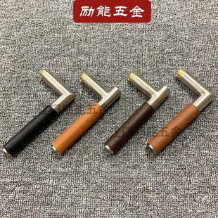 RTH009L304不木锈钢皮套执手空心锁室室内分体锁卧房门具门PU皮制