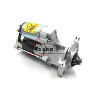 K神钢S745 4JG1发动机起动马达总E成磁力开关挖掘 8启JEM动马达LC