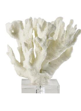 轻奢BXL现代白色珊摆件酒居民宿瑚家客厅衣帽间博古架创意装饰店