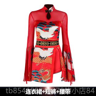 中式舞蹈爵服装套装体性感装士服装成人团体舞蹈服女性团表演