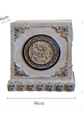 正品新中式子庭院房古董饰品大支架板餐桌腿宗办公室大象承禅重墩