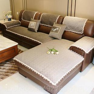 顾毛绒坐垫发厅贵妃订客做123 防滑家真皮简约现代四季 正品 皮沙垫