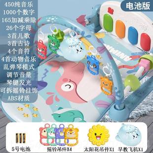 正品婴儿躺着玩的音乐具踩蹬宝宝脚踏智钢早琴玩教益健身架器哄娃