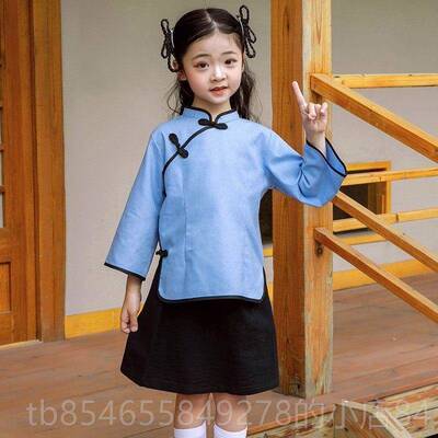 正品少中说六一儿童节表演节目国演出服装民园国中山装幼儿朗诵舞