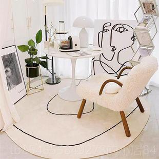 地i毯咖啡桌垫现代极简主义卧室圆 Sab风格 正品 原创厅设计W客abi