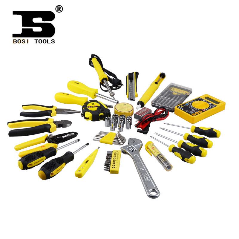 波斯电讯综合工具箱万用表电烙铁扳手套筒剥线钳工具套装BS511053