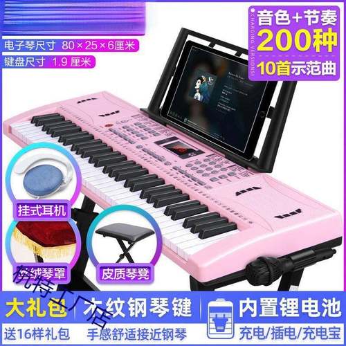 充电智能键多功能电子琴初学者成年人儿童入门幼师小钢琴玩具
