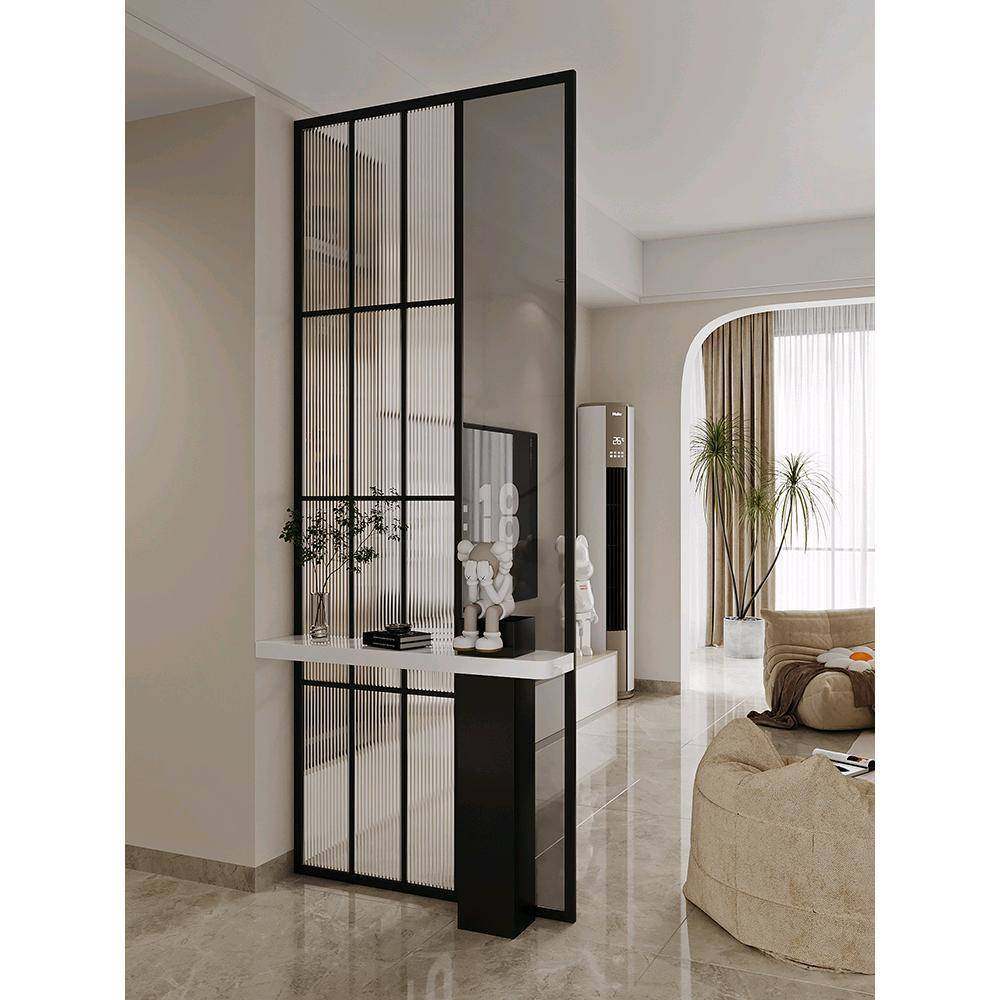 轻奢入户客厅简约现代玄关柜玻璃屏风卫生间正对门遮挡不锈钢隔断,基础建材,屏风,淘宝优惠券,粉丝福利购,淘宝优惠卷