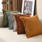 灯芯绒抱枕卧室床头靠垫家用客厅沙发纯色靠背办公室护腰