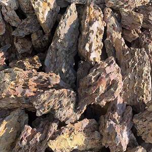 现货松皮石假山盆景天然原石鱼缸水族造景多孔透气松皮石千层石