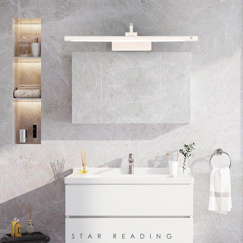 智能感应镜前灯卫生间镜柜专用简约免打孔带开关化妆灯补光灯超亮