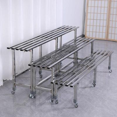 带轮不锈钢花架阶梯式可移动组合阳台多肉多层架花盆架可拆分