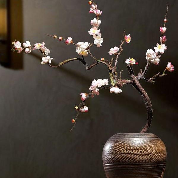 餐桌上的装饰品插干花的花瓶陶艺瓷器工艺品摆件客厅家居摆设创意