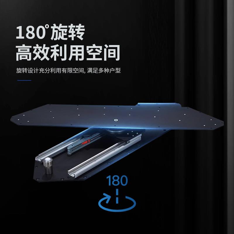 侧边转角柜隐藏储物柜上下同心转轴五金180度回旋柜旋转柜展示柜