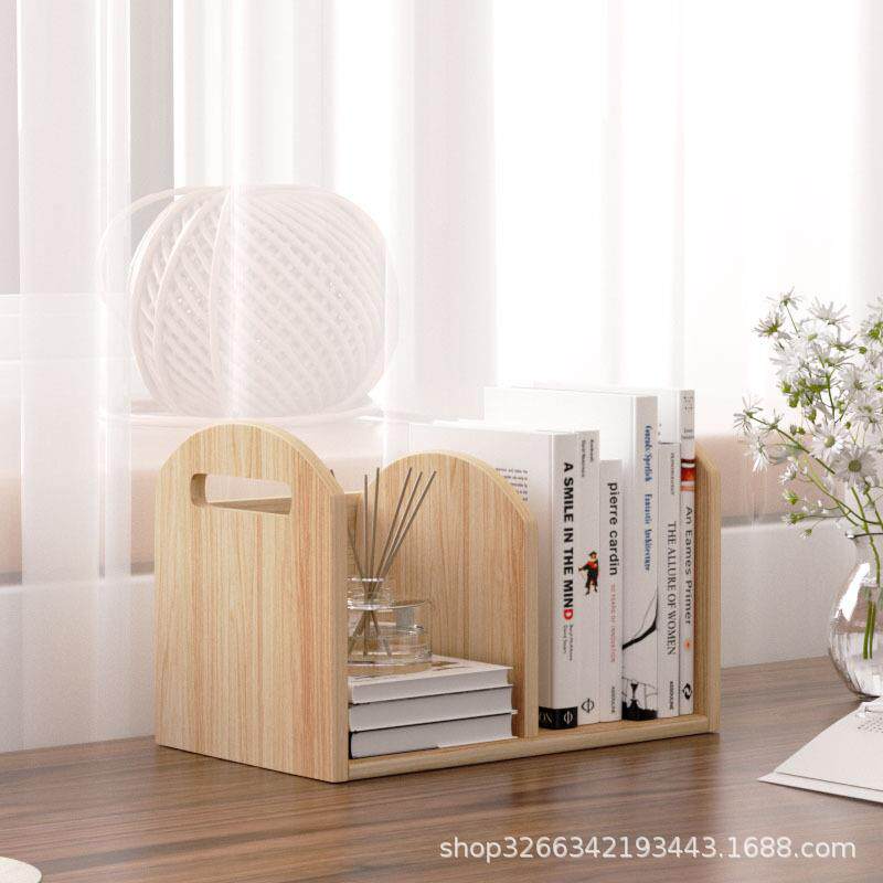 全实木小书架书桌上立架宿舍办公室工位台面文件收纳架桌面置物架