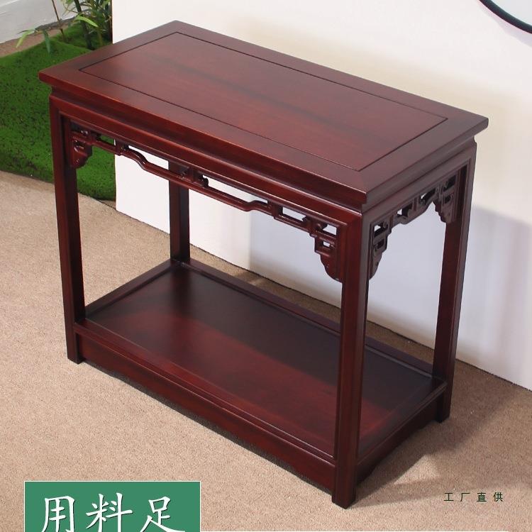 新中式边几全实木沙发缝隙窄角几长方条桌侧边柜茶几盆景茶水桌子