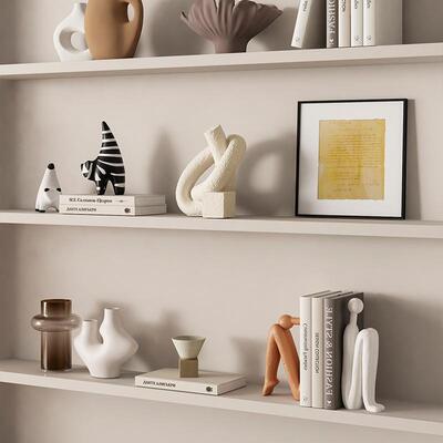 Rzone现代简约壁柜酒柜电视柜开放格小众软装饰品大平层高档摆件