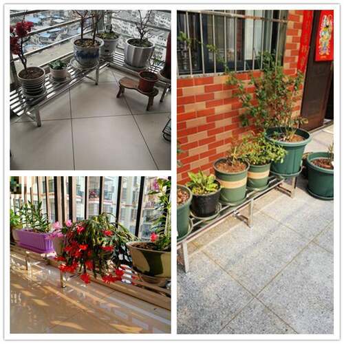 架不锈钢客阳台铁花艺阶梯落地055型式单层厅置物户外多肉绿萝花
