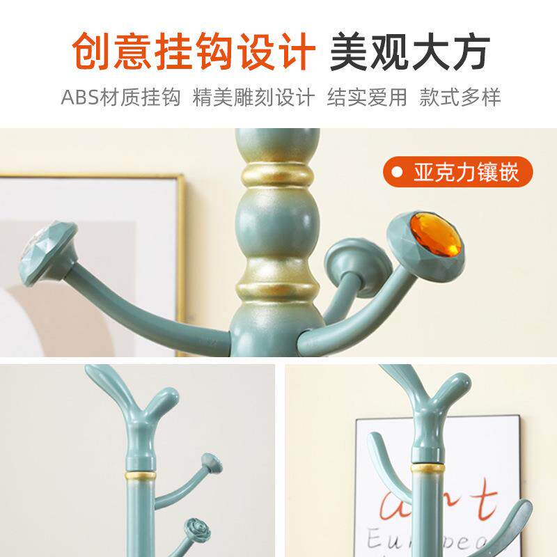 木衣帽衣架落地卧室家用挂中式立式简易架衣服实挂衣腊木衣架杆客
