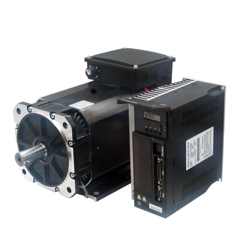 异步主轴伺服电机套装高惯量1.5W5.KW7.55KW11K多W规格车165-2.2K