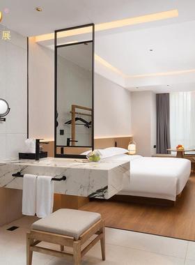 酒店房15447家具成套客家具酒床店箱民宿家实具民宿床头柜木