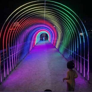 装 户外景观灯氛亮BXW饰化灯串大型梦幻围灯节日彩灯时光隧道造型