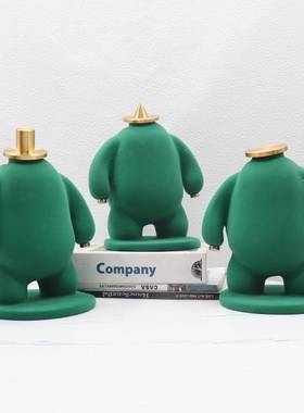 代简约多现色抽象人雕塑样板-房胖子人树家居摆件饰金属脂软装品