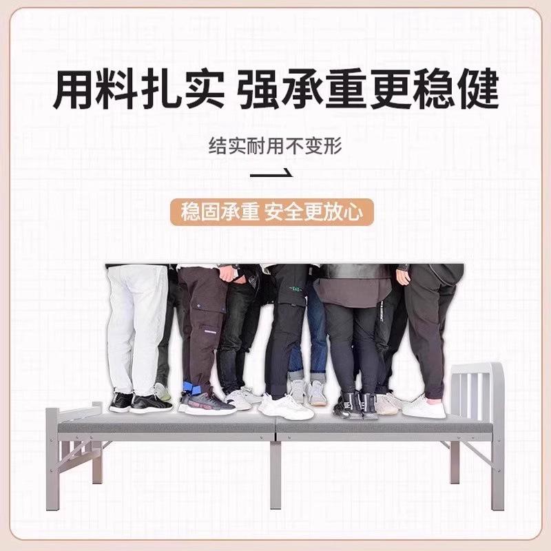 折叠床单人家用休小床成床人简MUY易米出租屋午12便携双人床硬板