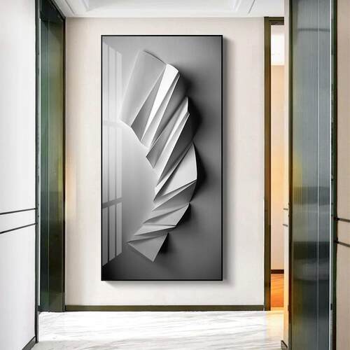 现代简约风格象装抽简饰画轻奢玄画关壁入户过道约998挂画