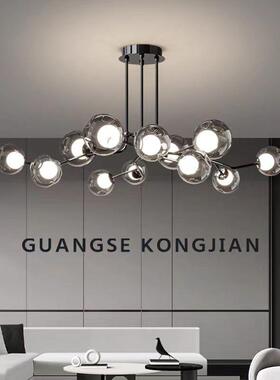 样意板房客厅餐吊灯时极简感餐厅房58511间尚创意魔豆分子大厅主