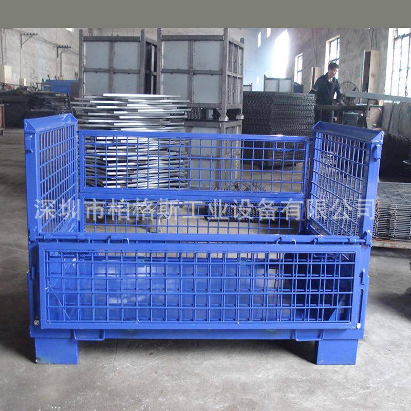 镀叠锌网格笼仓包储笼折铁筐周邮转箱蝴蝶笼车OWX仓库储物笼车特