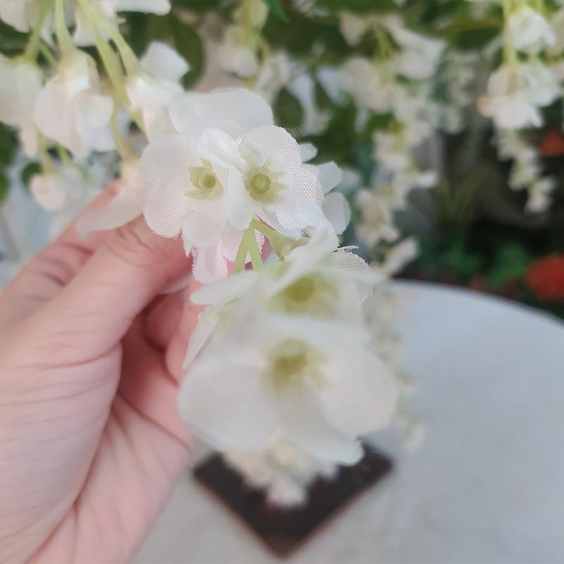 花仿真绿植紫藤花酒店紫藤花餐桌摆件婚庆会盆栽树聚盆景绿化植物