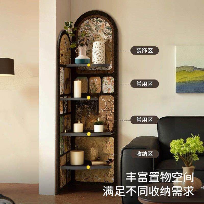 中古转角柜子床头落摆件装饰书客FLL厅收纳复古三架角角地柜墙置