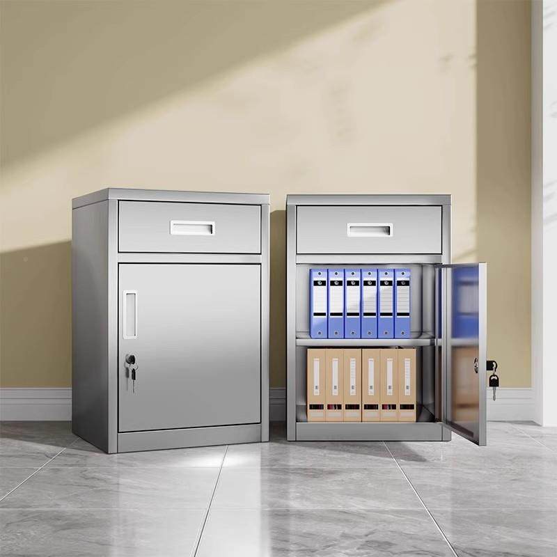 不柜锈钢杂30矮柜不锈4矮柜办公室柜物带锁柜抽屉柜文矮件柜桌下