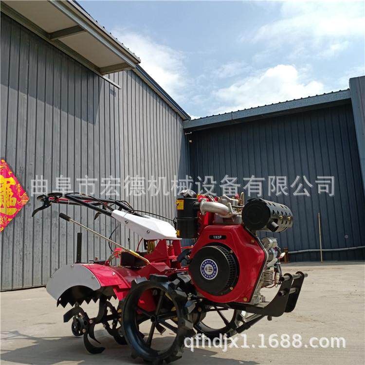 汽油170机IMJ四驱微耕菜园大价棚旋耕松土机走自式犁田机格