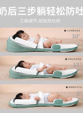 斜新生xpd001床婴儿防吐奶枕防溢头奶呛奶床中宝宝护脊椎靠垫坡垫