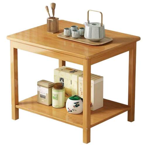 角沙边桌实木茶几方客发厅落小桌茶具小桌子家用茶水桌子迷LPA你