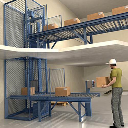 往复式提升货机货C货物流水线型712垂直升降梯运循环垂直提升机