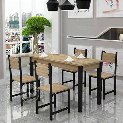 桌椅组合现代堂简约快餐桌餐餐馆餐食饭店馆早见详情餐桌椅方小吃