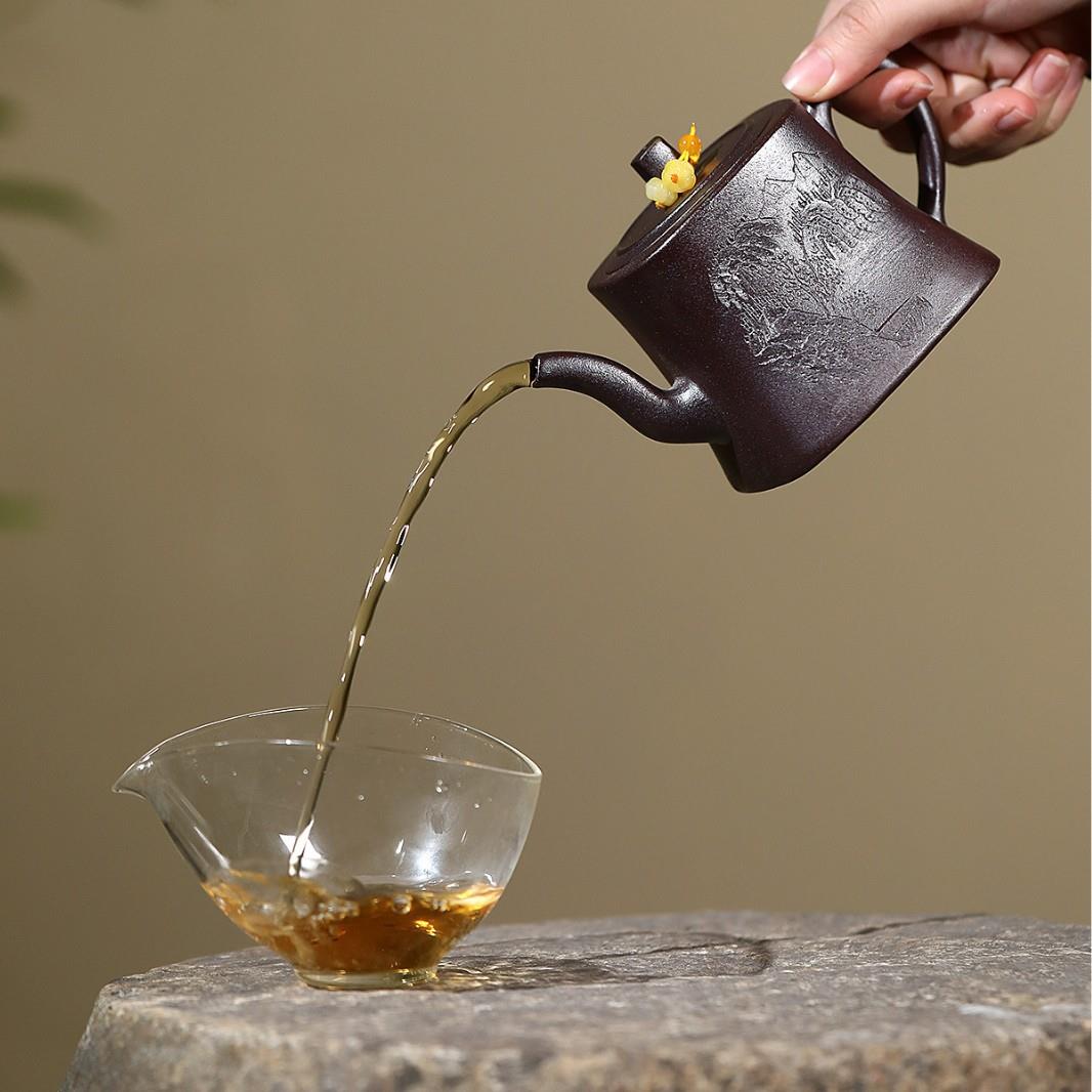 分销宜工兴紫砂壶观匠人手6制作原矿高温火焰烧方山茶壶茶四具