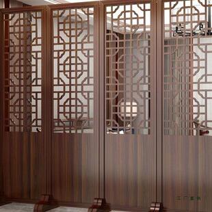 推拉式 屏风隔断挡可折分叠985移动伸缩板客厅卧室房间割实木饰装