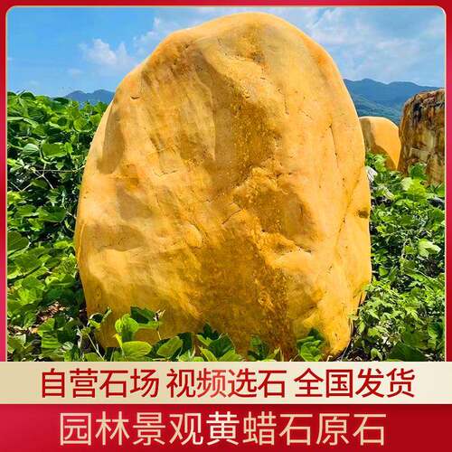 天刻然景黄蜡石原石字石观石头户外小发型企业门牌石风414景石全