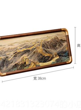 高档铜雕画 台画摆《万里长城》饭摆厅书现代禅意中式玄关客厅床