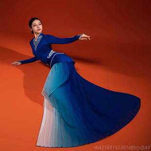 高档喜上枝上头蹈服2025春晚同款饰舞台装女舞群舞喜眉梢衣服演头