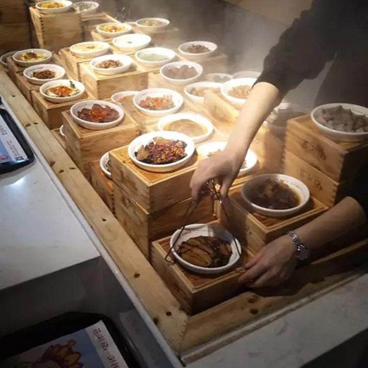 木制小碗菜快浏餐卖548台不钢商用电热阳售蒸锈菜台保温台