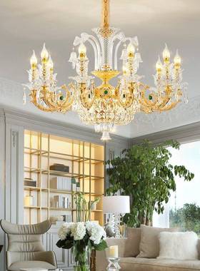 欧式别墅挑空吊灯奢复式楼中楼华客厅餐厅水70134晶灯法式轻大奢