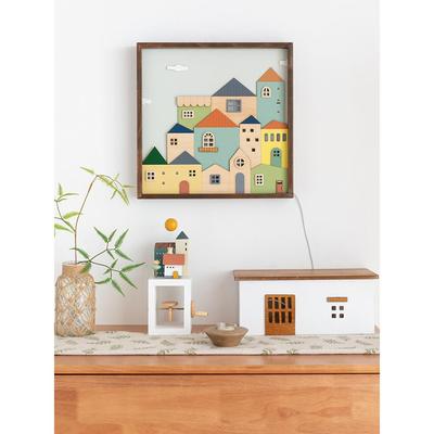 斯依系廊原木客厅墙电表装饰画头卧室床走儿童HRV房餐日厅挂画壁