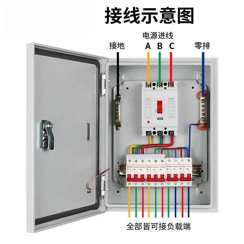 两箱项家用配电箱22V0户外明装挂墙相开关三四线成套电箱38YFZ0V