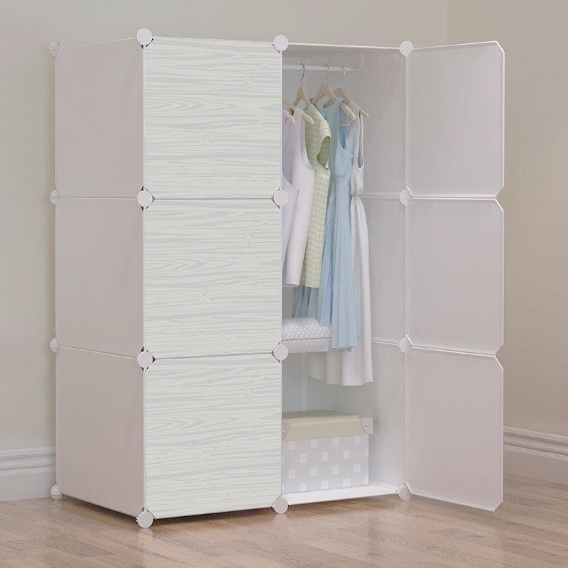 简易衣柜组功钢管加TOH粗家用卧室网红衣服柜大子装多能现代简约