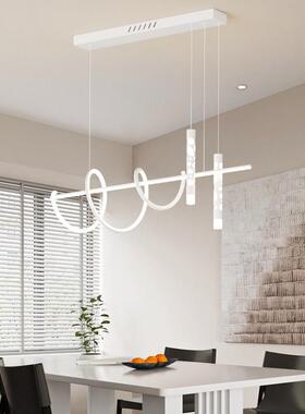 全普QDH9263-餐厅吊白灯温馨饭奶油风色系厅吧台灯意光式一字型调
